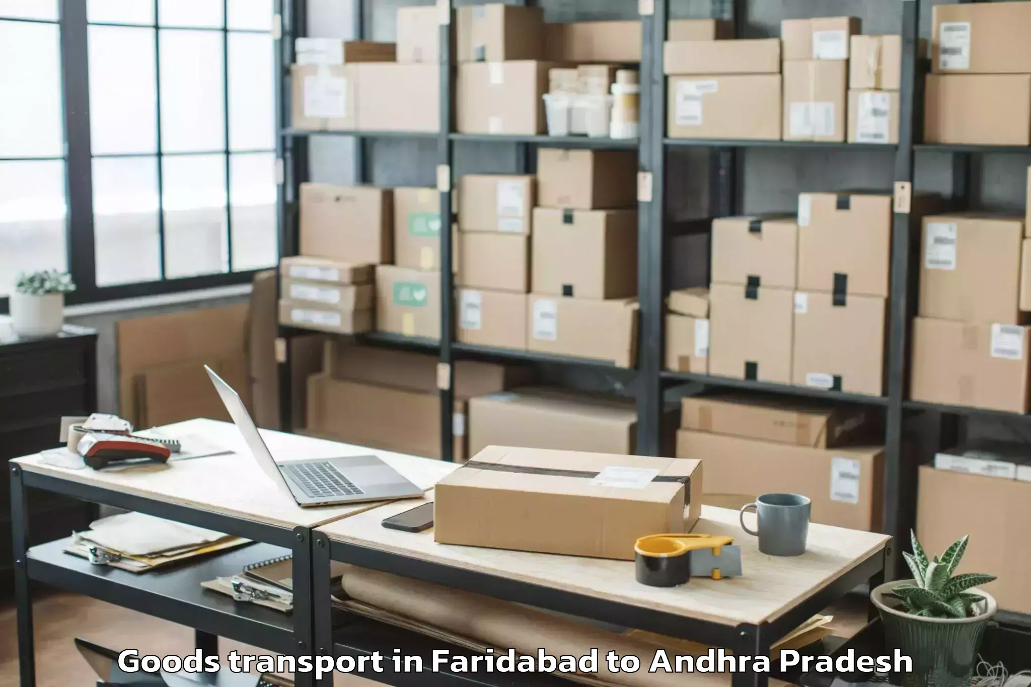 Leading Faridabad to Amudalavalasa Goods Transport Provider